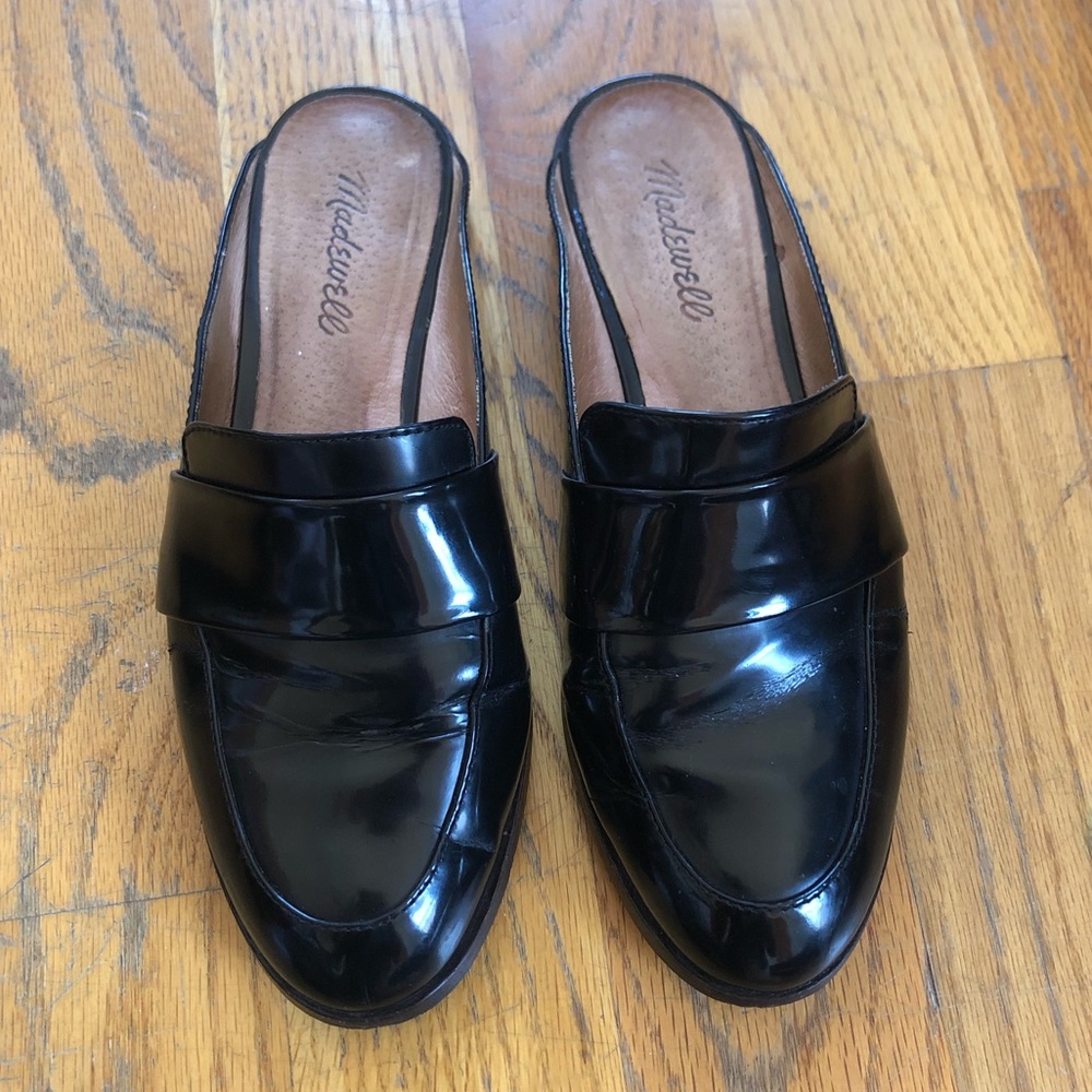 Madewell Elin Loafer Mules in Black Size 8.5